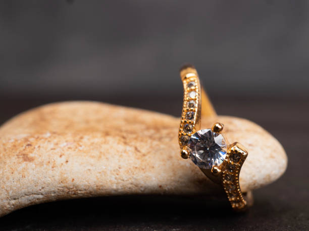istock Close up shoot of gold wedding ring 1377433459