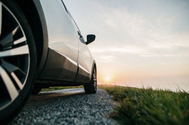 istock Detail of a car at sunset 1377435681