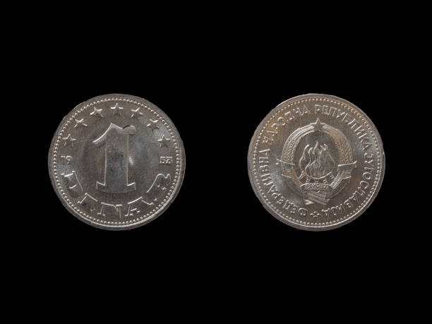 istock Vintage 1 dinar coins from SFR Yugoslavia 1377448764