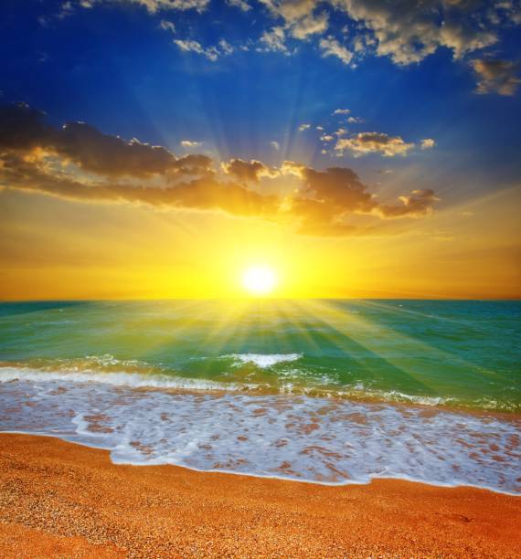 istock beautiful evening sea beach scene 1377470426