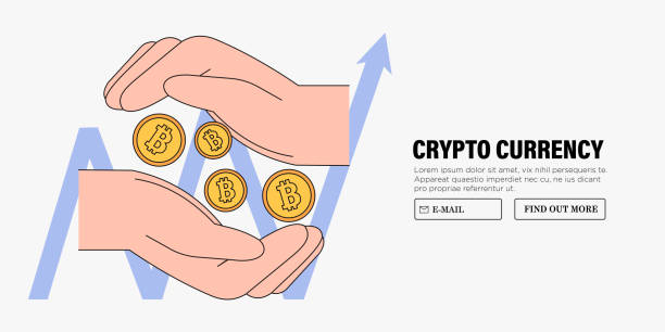 istock Buy Bitcoin online. Vector illustration of hands purchase cryptocurrency. Web banner of blockchain technology, bitcoin, altcoins mining. Digital money market analysis, graph data statistics. 1377488832
