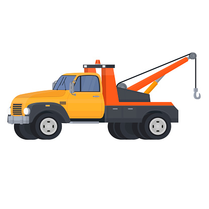Towing truck, vector illustration