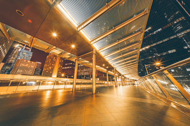 istock Town square in central Hong Kong at night 1377516020