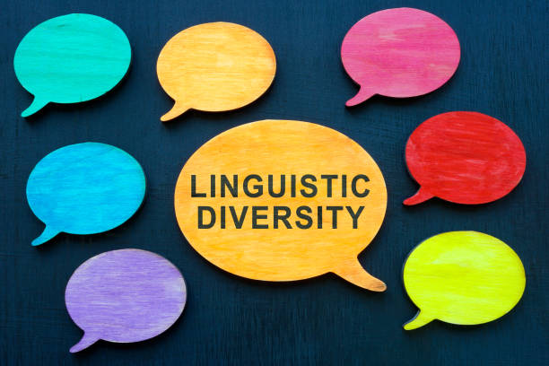 istock Linguistic diversity. Multicolored quote bubble and big one. 1377592028