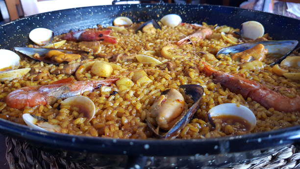 istock Seafood rice with prawns and mussels 1377598996