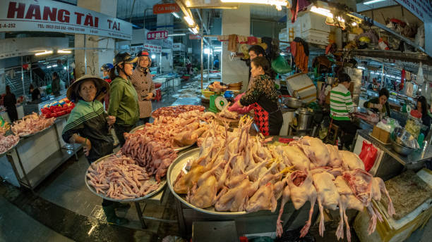 Gian hàng bán gà ở Đà Lạt - Việt Nam