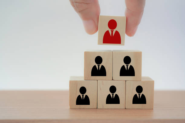 istock hand putting wooden block on top stack of cube, pyramid shape, for human resource management and recruitment business concept 1377616009