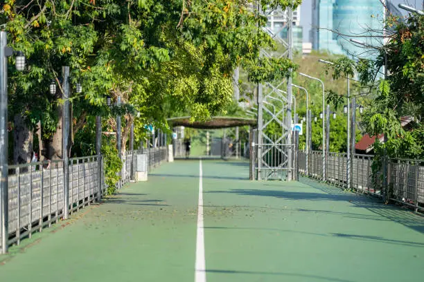 Green sky walk connects between Lumpini Park and Benchakitti Park. This is total distance 1.3 km and  is builded in heart of Bangkok city.