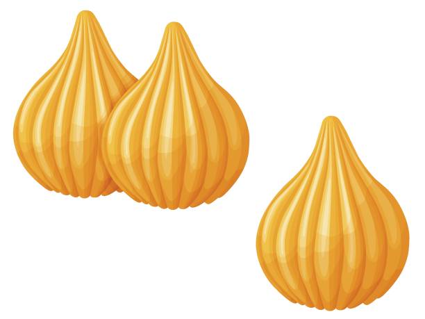 Modak. Indian sweet food. Festive Indian dumplings. Vector illustration
