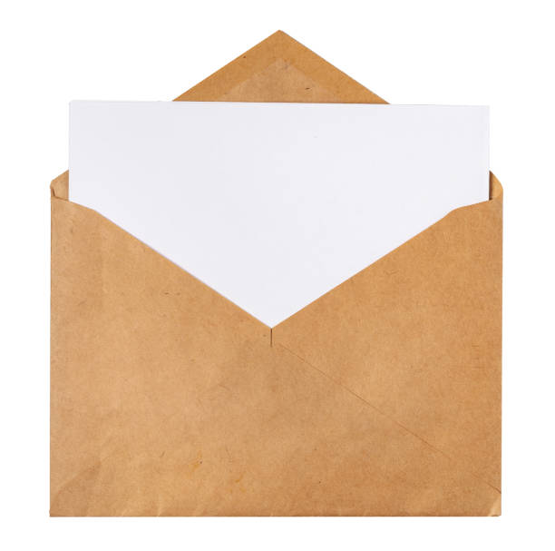 istock Recycled craft paper envelope isolated white background 1377676017