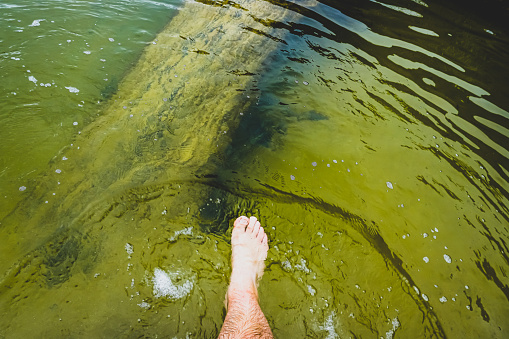 Walk through the one small river in Australia.