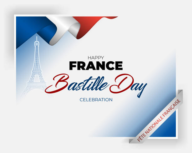 święto narodowe francji, obchody dnia bastylii - french flag france red blue stock illustrations