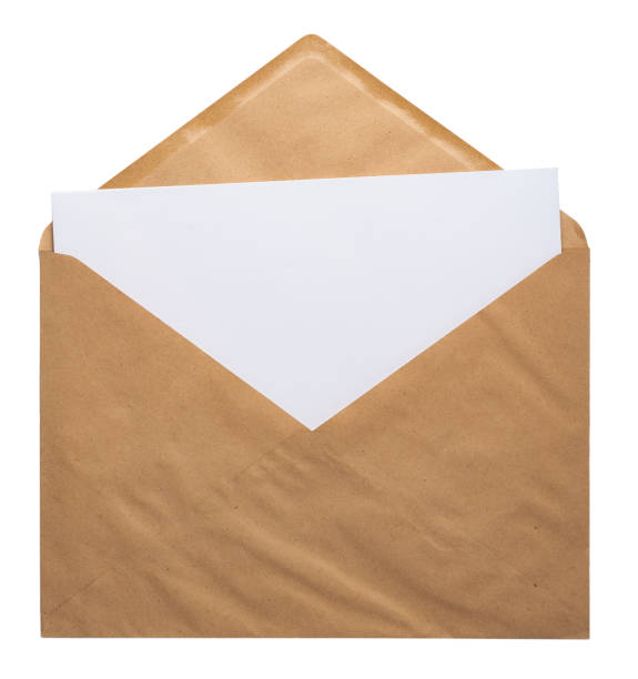istock Recycled craft paper envelope isolated white background 1377682210