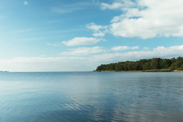 view of a beautiful seascape blue sky over the blue sea