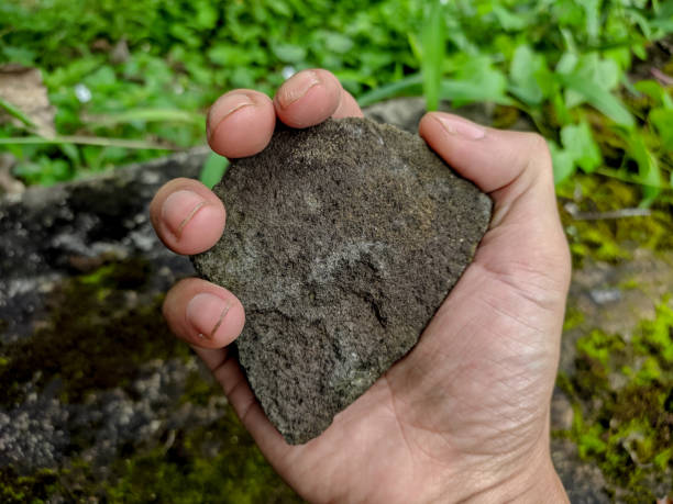 istock Hands holding rocks outdoors 1377702380