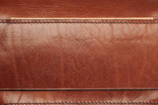istock Surface of brown leather 1377713935