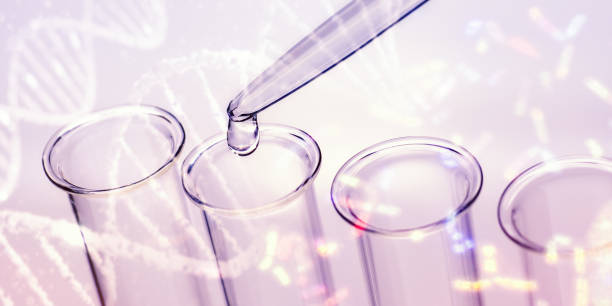 istock DNA and chromosomes with pipette and test tubes 1377721943