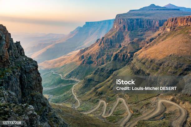 Lesotho Picture Stock Photo - Download Image Now - Drakensberg Mountain Range, Road, Adventure