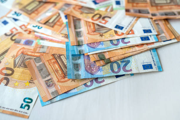 istock Pile of many different euro banknotes 1377753592
