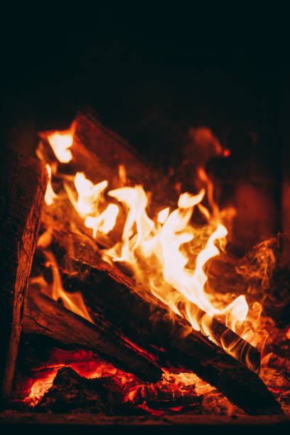 istock Wood Burning in the Fireplace 1377766139