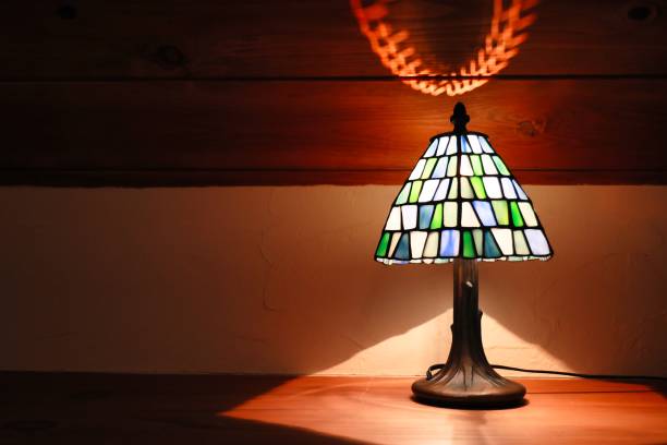 istock Bright and colorful stained glass-like stand light 1377778559