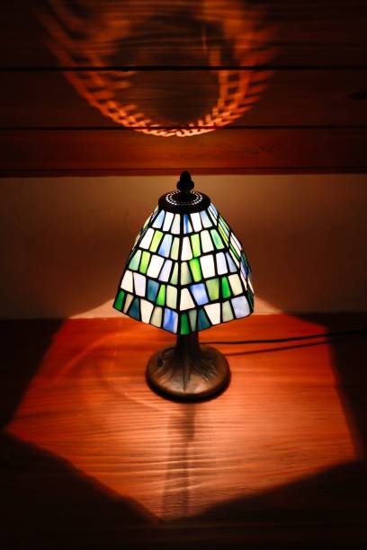 istock Bright and colorful stained glass-like stand light 1377778568