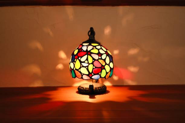 istock Bright and colorful stained glass-like stand light 1377778581