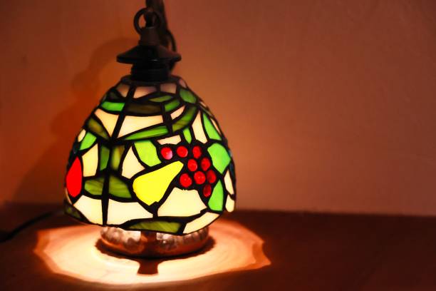 istock Bright and colorful stained glass-like stand light 1377779135