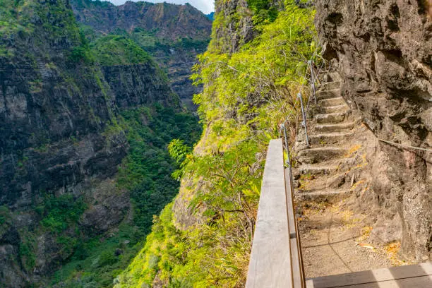 Photo of Mafate circus, Reunion Island - Rivière des Galets.