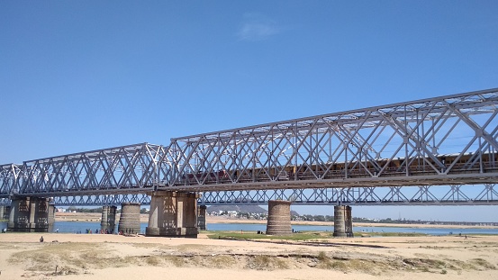 In the Krishna river railway bridge Vijayawada