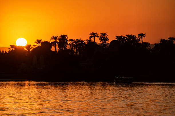 Nile river viewed from the city of Luxor, Egypt
