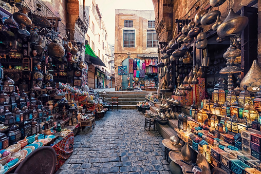 Khan Al Khalili Market in Old Cairo, Egypt