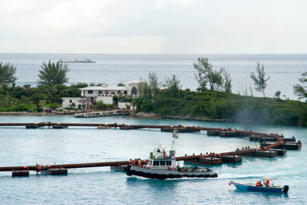 istock Nassau Harbour Industrial Pipe And Boats 1377851301