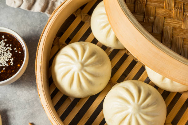 istock Homemade Chinese Steamed Pork Buns 1377859321