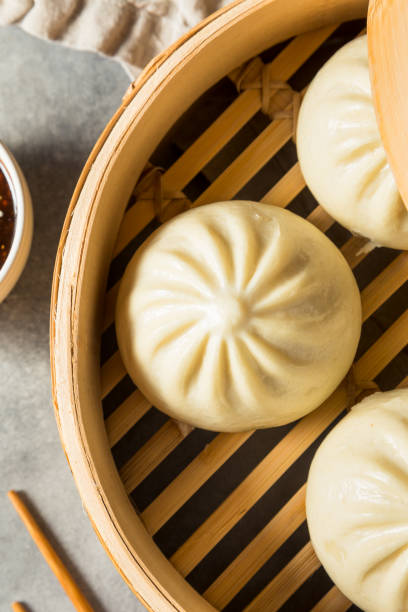 istock Homemade Chinese Steamed Pork Buns 1377859333