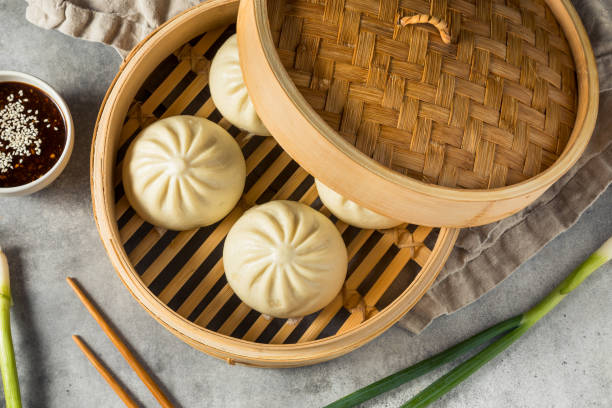 istock Homemade Chinese Steamed Pork Buns 1377859366