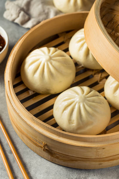 istock Homemade Chinese Steamed Pork Buns 1377859374