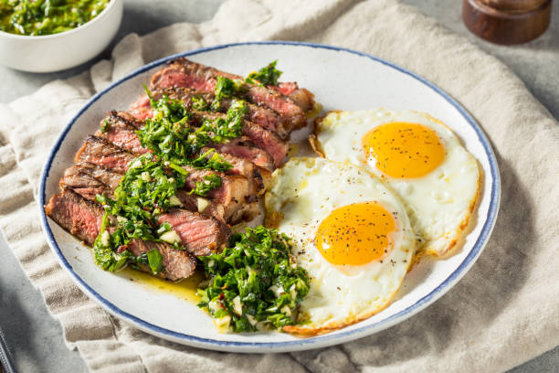 istock Homemade American Steak and Eggs Breakfast 1377861509