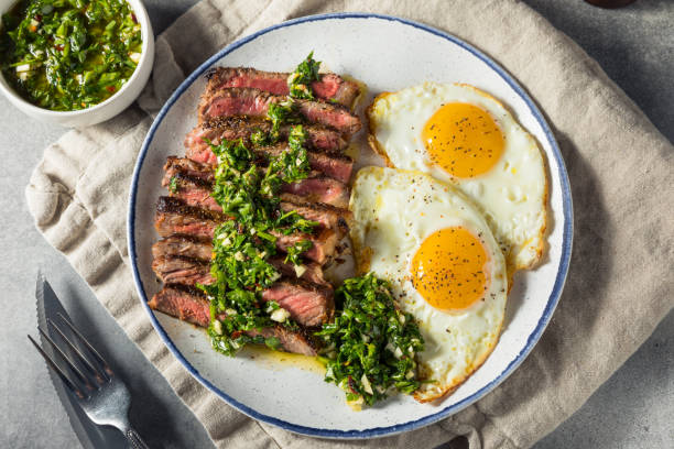 istock Homemade American Steak and Eggs Breakfast 1377896417