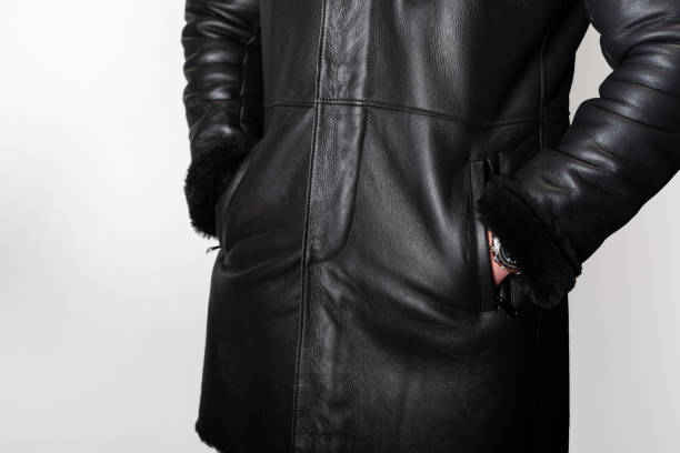 istock Men's leather jacket stock photo 1377900725