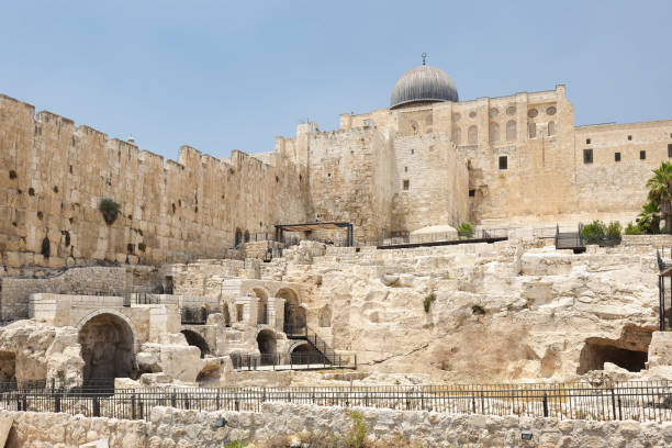 muralhas de jerusalém - parque nacional das muralhas de jerusalém - fotografias e filmes do acervo