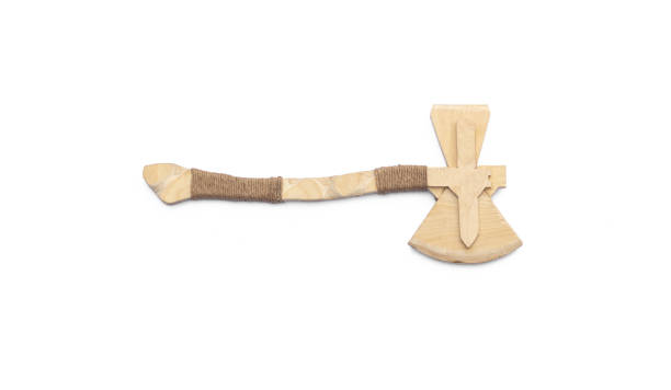 istock wooden  viking ax isolated on white background 1377927296