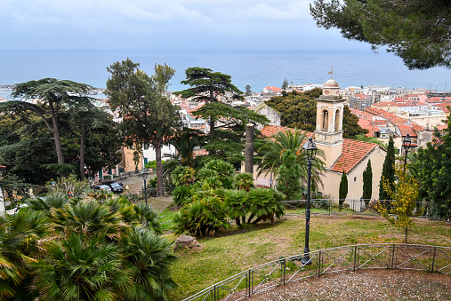 The Giardini Regina Elena were created in the nineteenth century on the space obtained from the demolitions of the houses, damaged by the earthquake of 23 February 1887. The Gardens are located in the upper part of the city of Sanremo, near the historic town called 