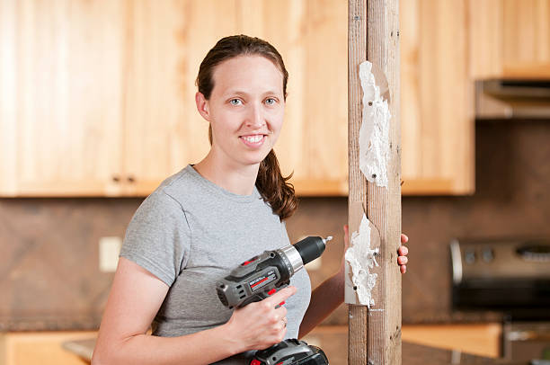 Construction Lady stock photo