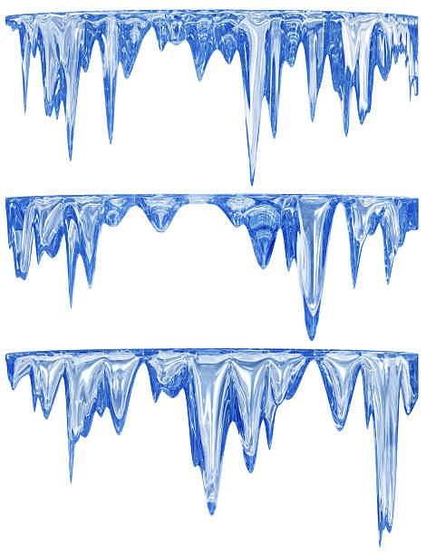 istock Collection of winter thawing icicles 137803581