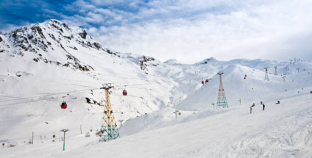 istock High winter snowy mountains. Ski Resort 137804260