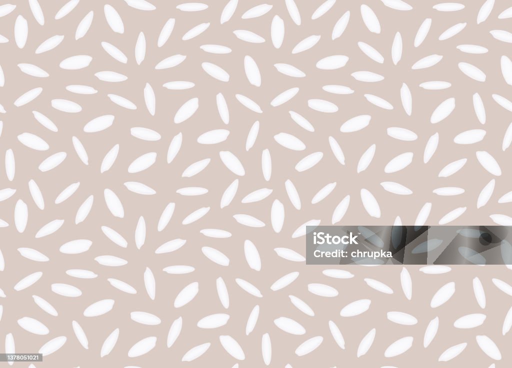 Patterns Rice Outline Graph Gray Seamless Pattern Of Rice Grains Vector Illustration Stock Illustration ...