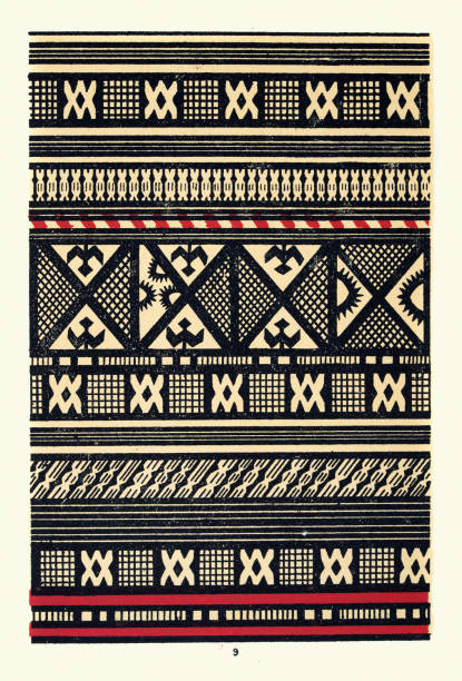 istock Traditional Polynesian pattern, cloth matting from Tongatapu, Tonga, 19th Century 1378052669
