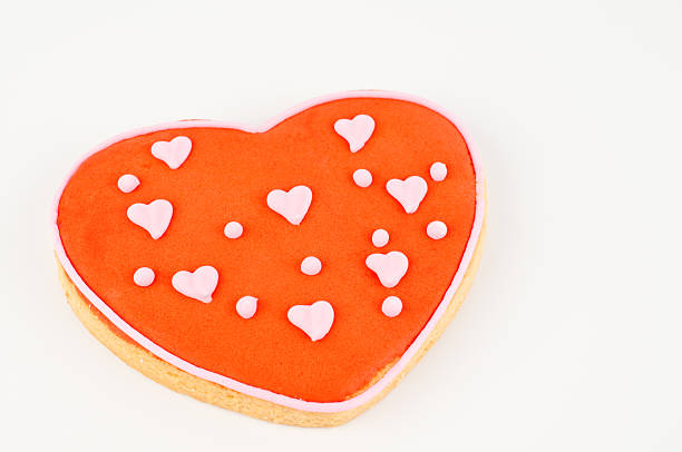 istock heart shaped cookie with small pink hearts 137807021