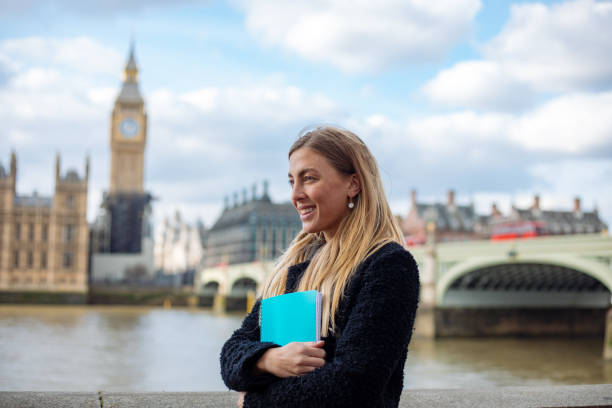 istock Happy female student in London 1378070474